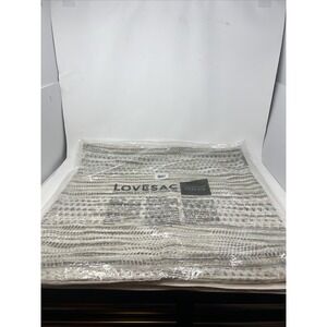 Lovesac 24" x 24" Throw Pillow Cover‎ Neutral Loom Weave WB4661 New Sealed Bag